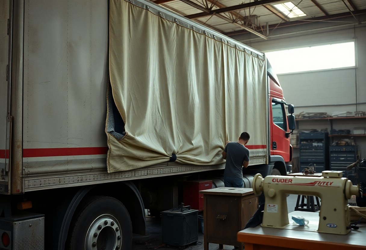 What Are The Common Issues Addressed By On Site Truck Curtain Side Repairs?
