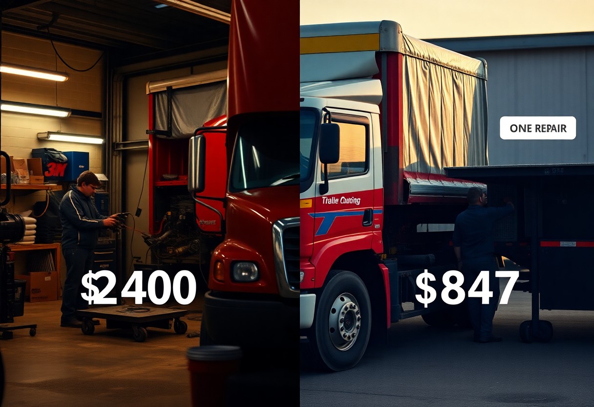 Workshop charging $2,400 for curtainside repair? We do it onsite for $847